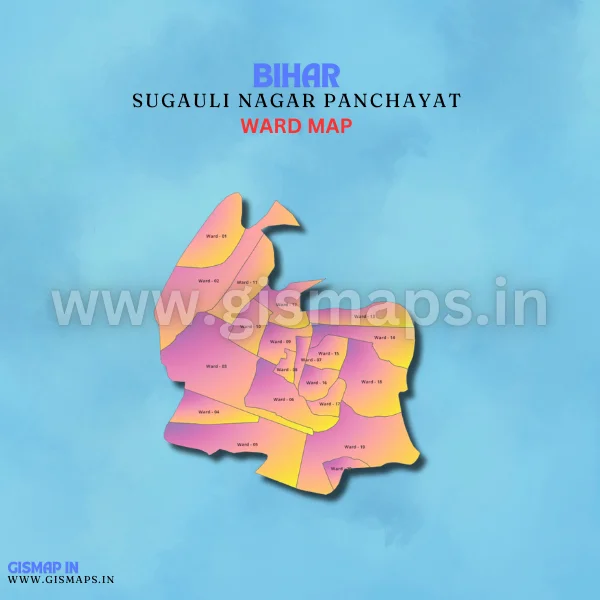 Sugauli Nagar Panchayat Ward Map